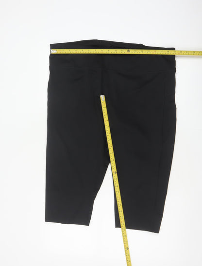 Goodmove Women’s Black Size 22 Compression Activewear Capri Shorts Pockets