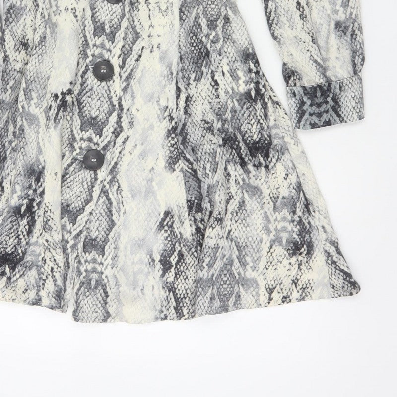 Zara Basic Women’s Multicoloured Snake Print XS Fit & Flare Dress