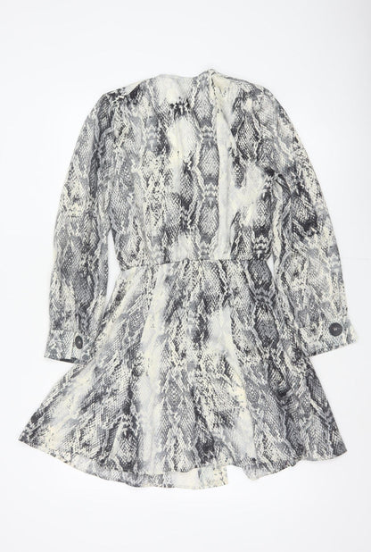 Zara Basic Women’s Multicoloured Snake Print XS Fit & Flare Dress