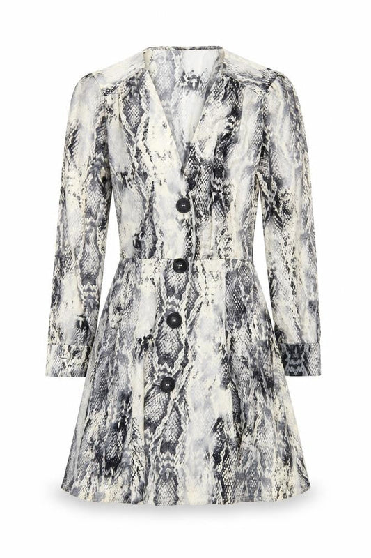 Zara Basic Women’s Multicoloured Snake Print XS Fit & Flare Dress