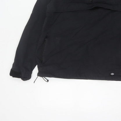 Dickies Men’s Black Small Hooded 1/4 Zip Anorak Jacket