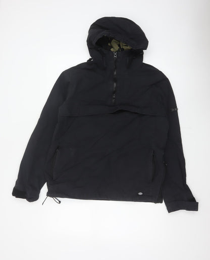 Dickies Men’s Black Small Hooded 1/4 Zip Anorak Jacket