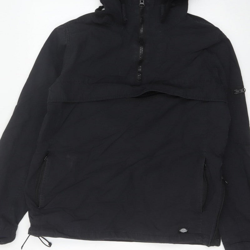 Dickies Men’s Black Small Hooded 1/4 Zip Anorak Jacket