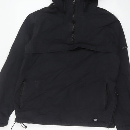 Dickies Men’s Black Small Hooded 1/4 Zip Anorak Jacket