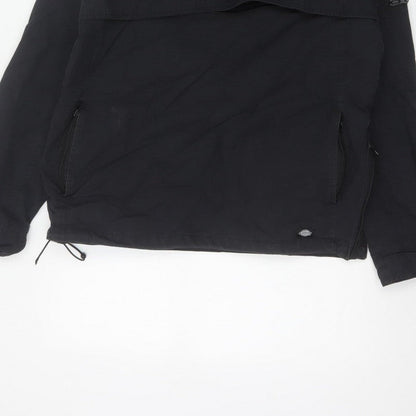 Dickies Men’s Black Small Hooded 1/4 Zip Anorak Jacket