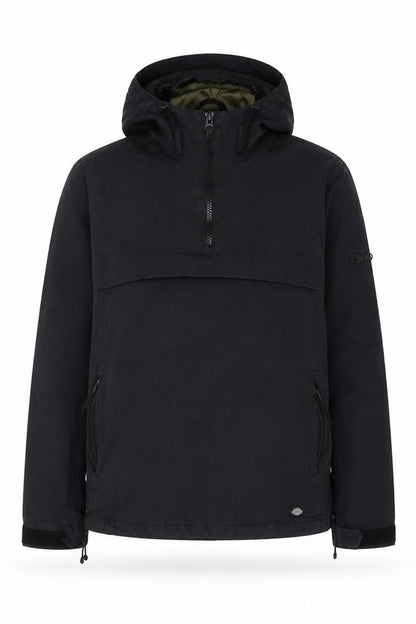 Dickies Men’s Black Small Hooded 1/4 Zip Anorak Jacket