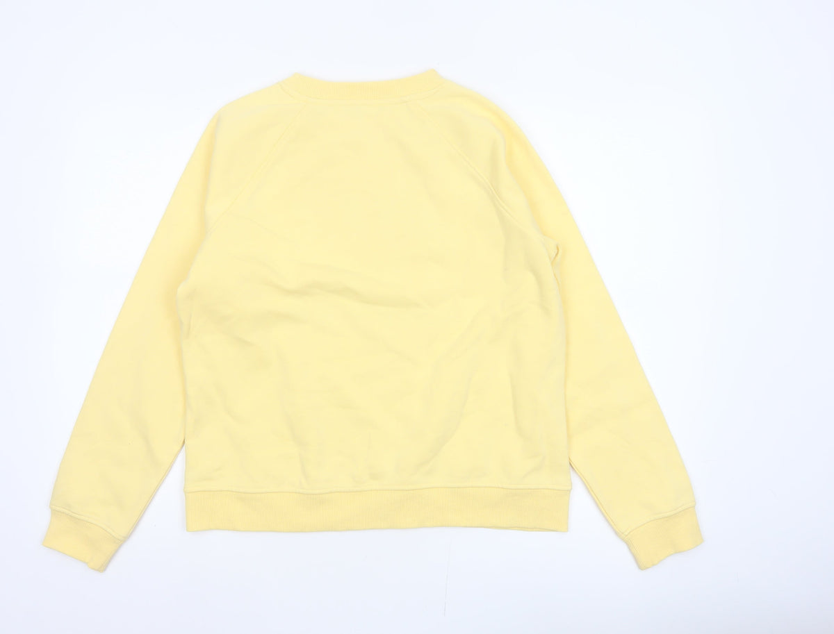 Next Women Yellow M Love Slogan Graphic Pullover Sweatshirt