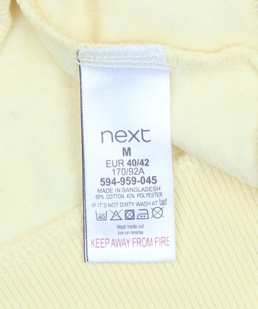 Next Women Yellow M Love Slogan Graphic Pullover Sweatshirt