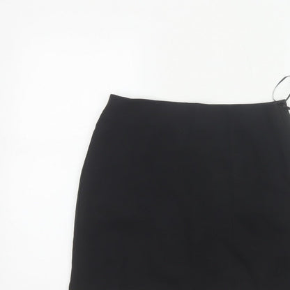 New Look Women Black UK 10 Knee Length Pencil Skirt Lined Stretch