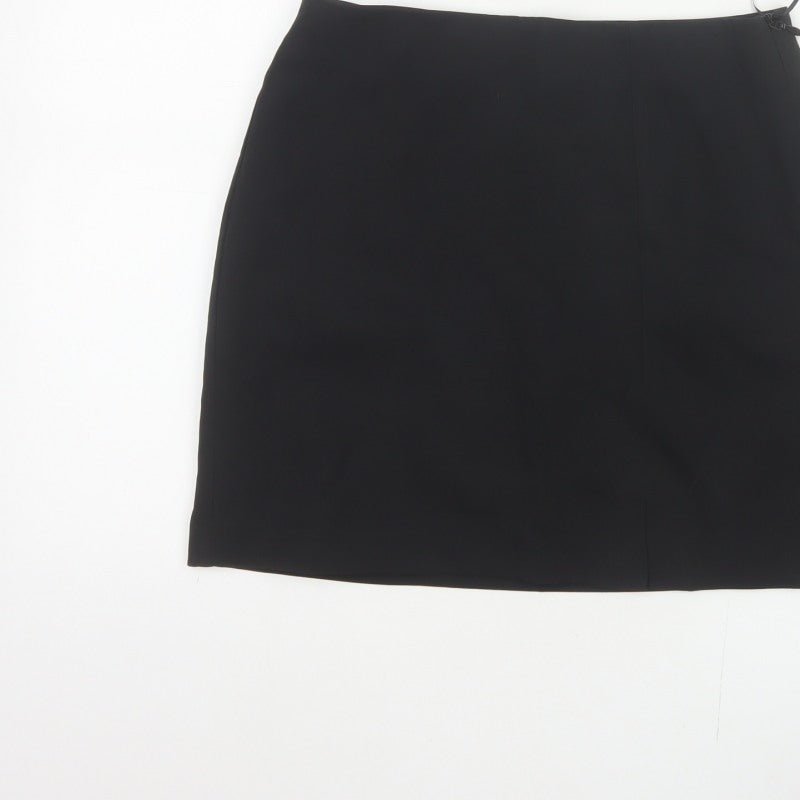 New Look Women Black UK 10 Knee Length Pencil Skirt Lined Stretch