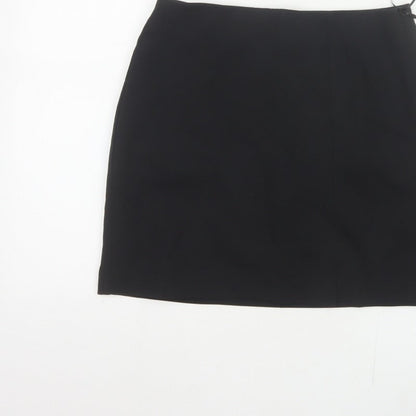 New Look Women Black UK 10 Knee Length Pencil Skirt Lined Stretch