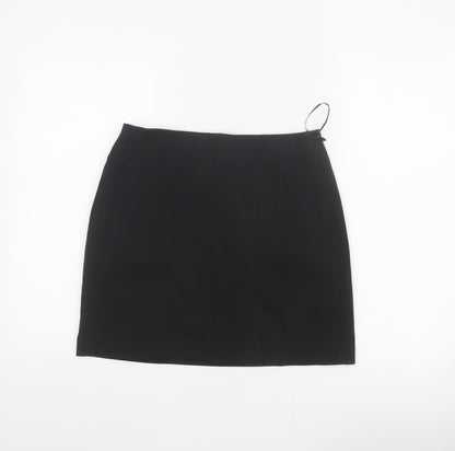 New Look Women Black UK 10 Knee Length Pencil Skirt Lined Stretch
