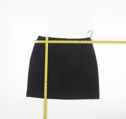 New Look Women Black UK 10 Knee Length Pencil Skirt Lined Stretch