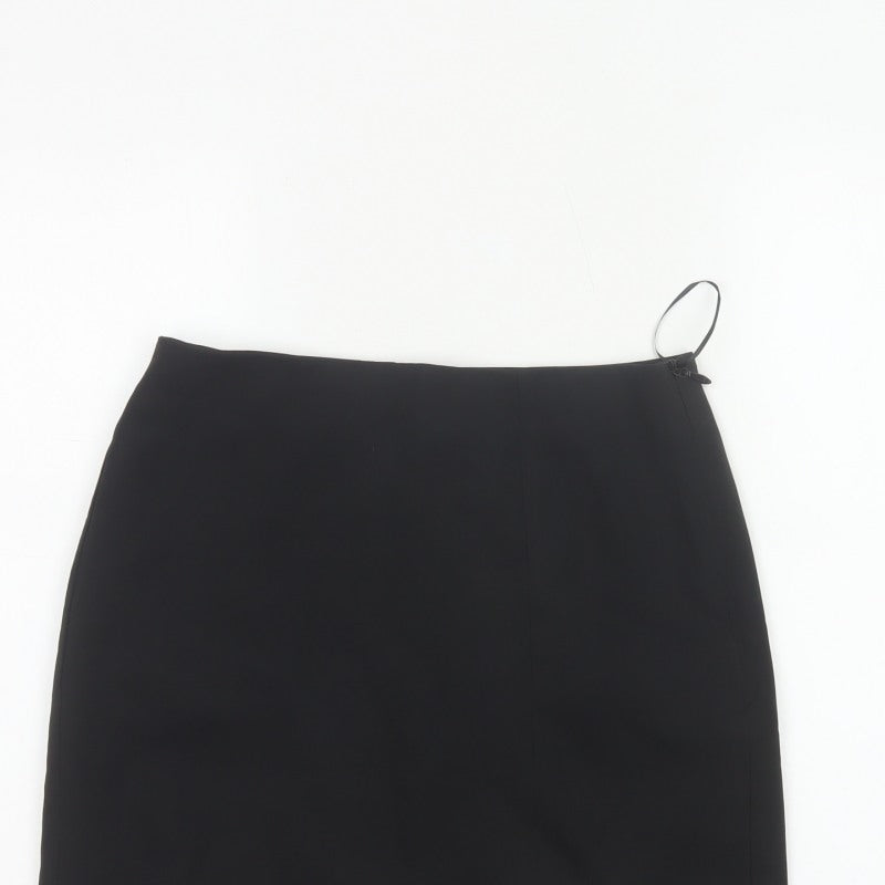 New Look Women Black UK 10 Knee Length Pencil Skirt Lined Stretch