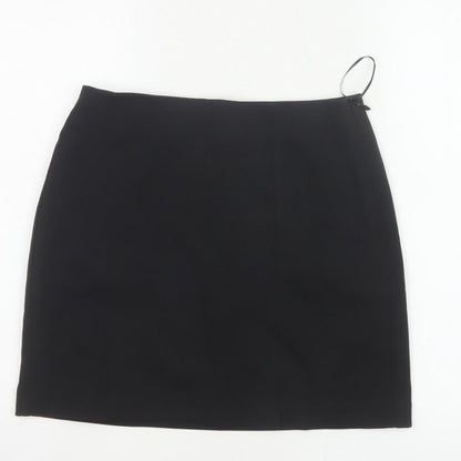 New Look Women Black UK 10 Knee Length Pencil Skirt Lined Stretch
