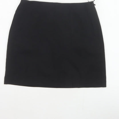 New Look Women Black UK 10 Knee Length Pencil Skirt Lined Stretch