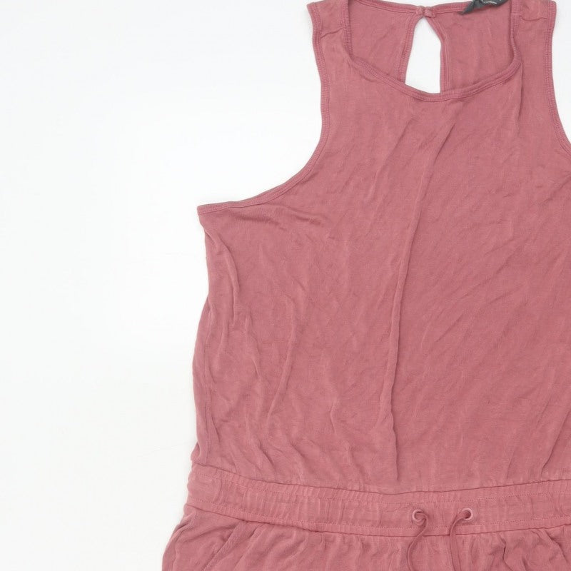 Marks and Spencer Women Pink UK 20 Modal Jersey Sleeveless Playsuit
