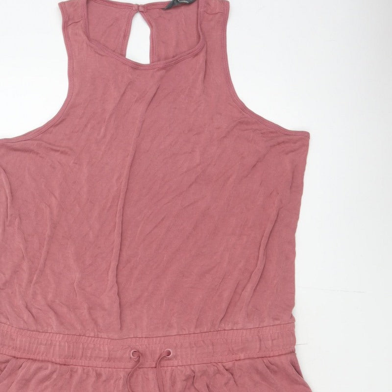 Marks and Spencer Women Pink UK 20 Modal Jersey Sleeveless Playsuit
