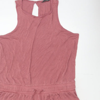 Marks and Spencer Women Pink UK 20 Modal Jersey Sleeveless Playsuit