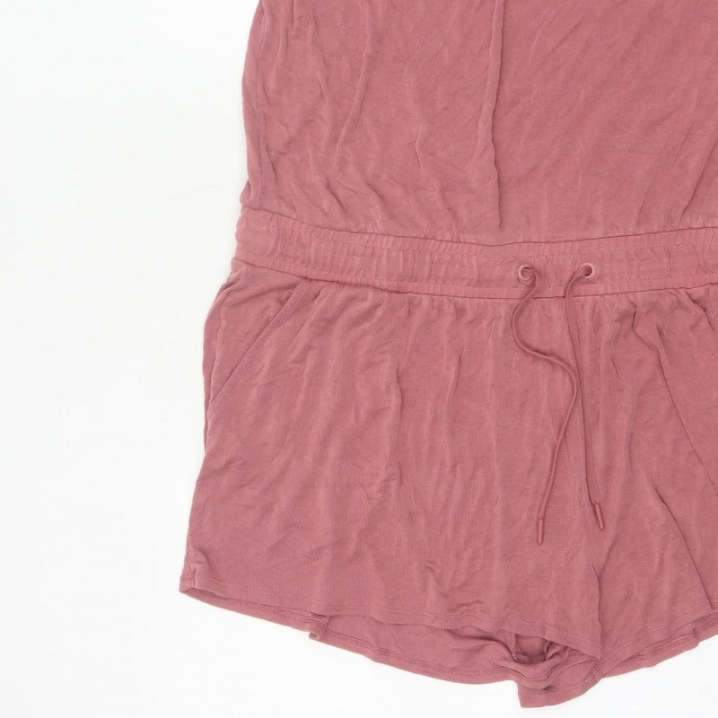 Marks and Spencer Women Pink UK 20 Modal Jersey Sleeveless Playsuit