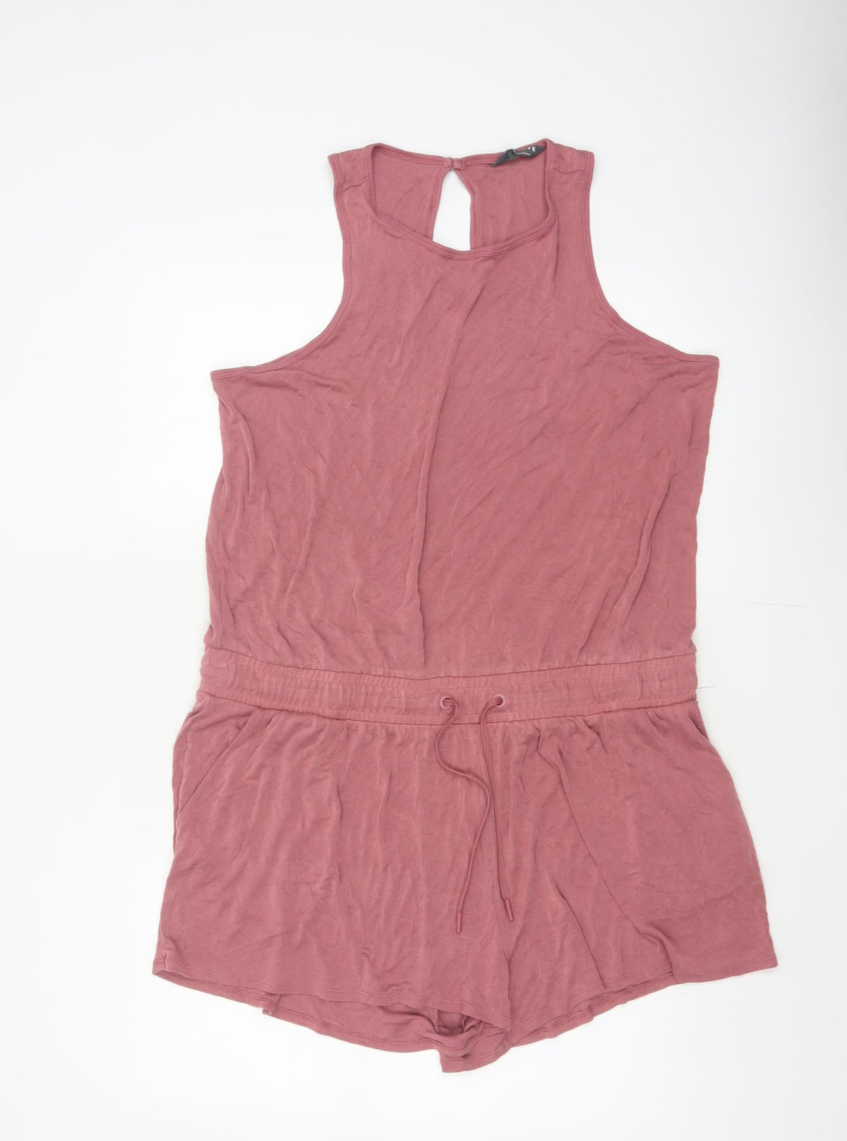 Marks and Spencer Women Pink UK 20 Modal Jersey Sleeveless Playsuit