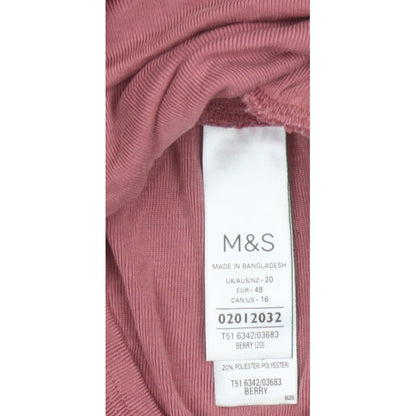 Marks and Spencer Women Pink UK 20 Modal Jersey Sleeveless Playsuit