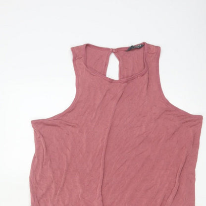 Marks and Spencer Women Pink UK 20 Modal Jersey Sleeveless Playsuit
