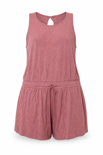 Marks and Spencer Women Pink UK 20 Modal Jersey Sleeveless Playsuit