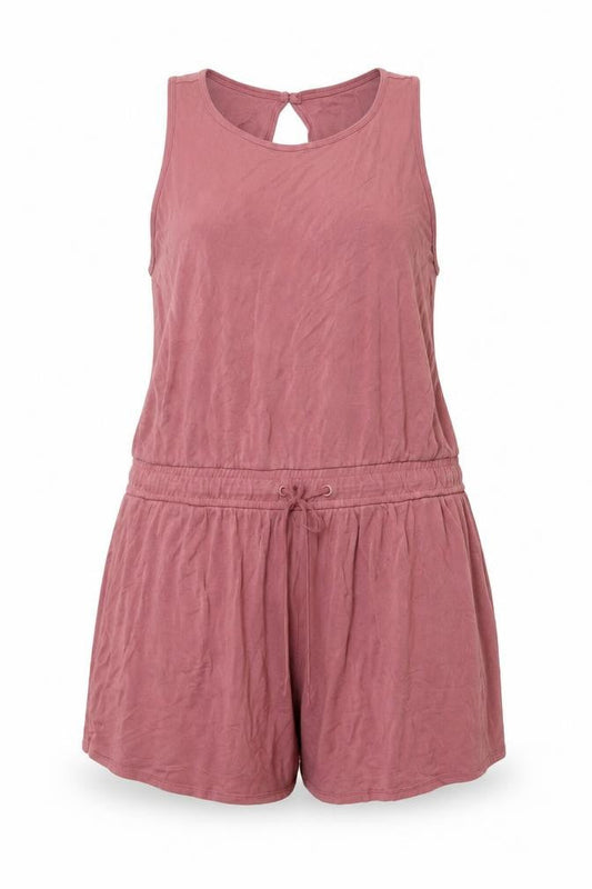 Marks and Spencer Women Pink UK 20 Modal Jersey Sleeveless Playsuit