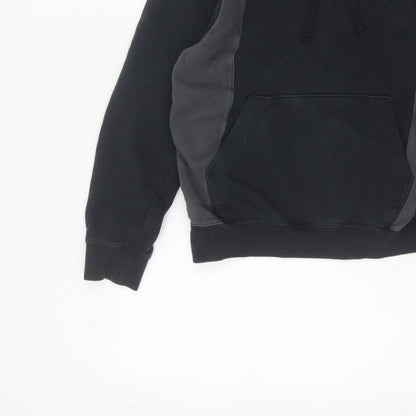 Nike Men Black Grey XS Pullover Hoodie Logo Graphic Fleece