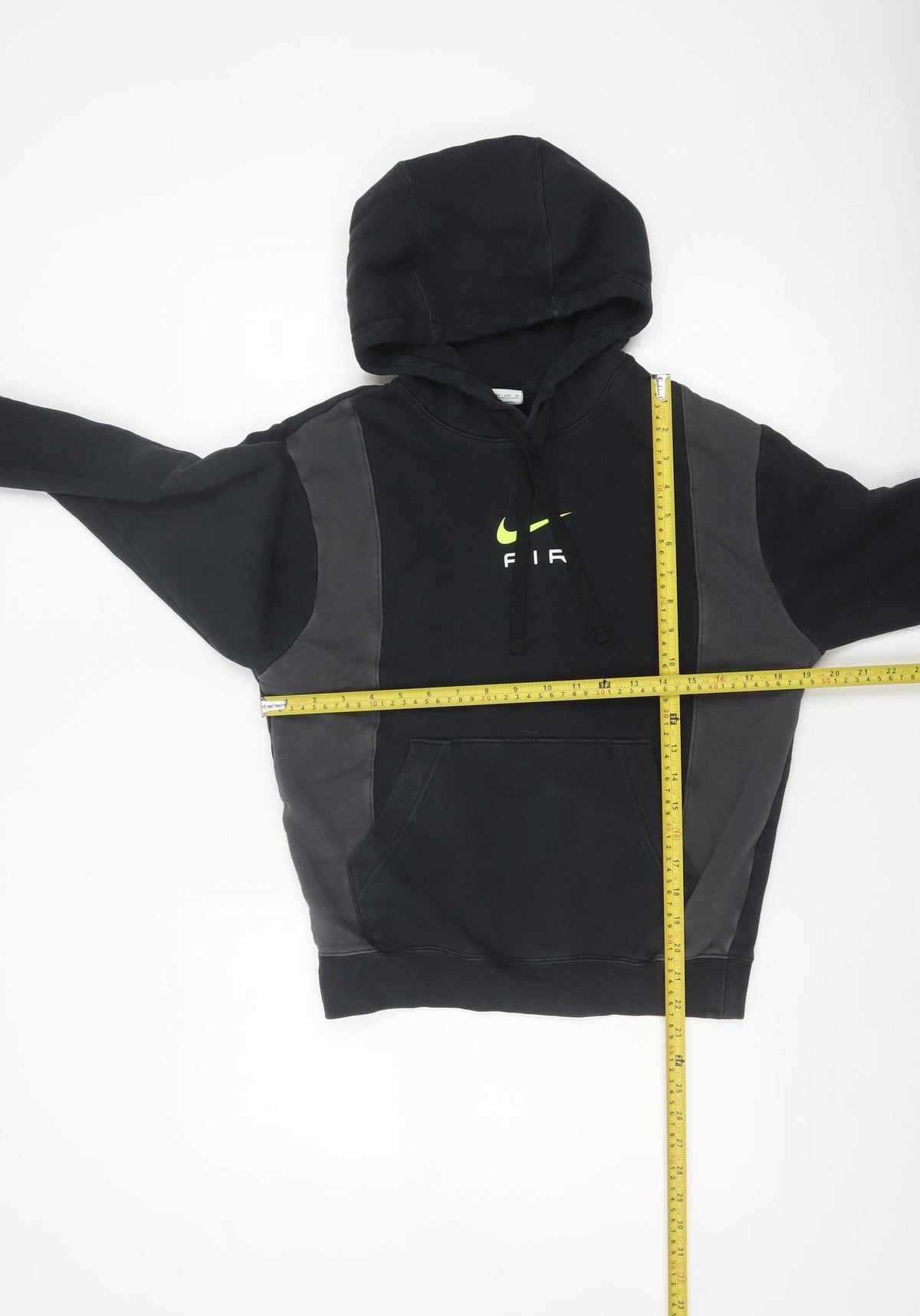 Nike Men Black Grey XS Pullover Hoodie Logo Graphic Fleece