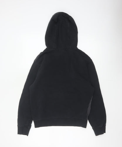 Nike Men Black Grey XS Pullover Hoodie Logo Graphic Fleece