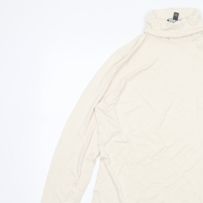 Lauren Ralph Lauren Women Ivory XL Cowl Neck Viscose Jersey Top