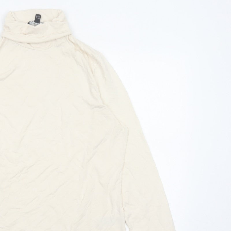 Lauren Ralph Lauren Women Ivory XL Cowl Neck Viscose Jersey Top