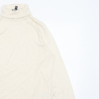 Lauren Ralph Lauren Women Ivory XL Cowl Neck Viscose Jersey Top