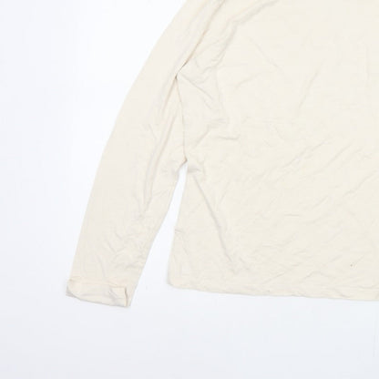 Lauren Ralph Lauren Women Ivory XL Cowl Neck Viscose Jersey Top