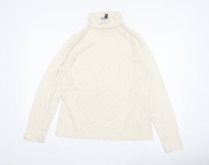 Lauren Ralph Lauren Women Ivory XL Cowl Neck Viscose Jersey Top