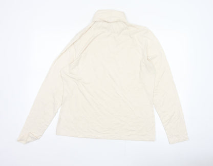 Lauren Ralph Lauren Women Ivory XL Cowl Neck Viscose Jersey Top