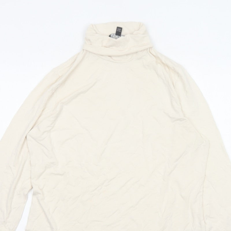 Lauren Ralph Lauren Women Ivory XL Cowl Neck Viscose Jersey Top