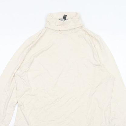 Lauren Ralph Lauren Women Ivory XL Cowl Neck Viscose Jersey Top