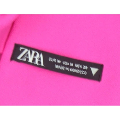 Zara Women Pink M Blouson Short Dress Dolman Sleeves Keyhole