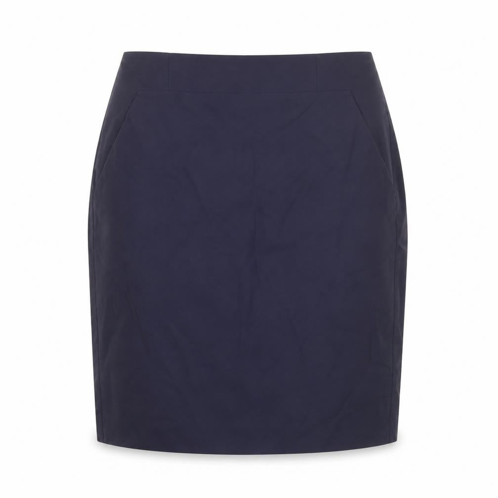 Hobbs NW3 Women Navy UK 8 Wool Pencil Knee Skirt Pockets