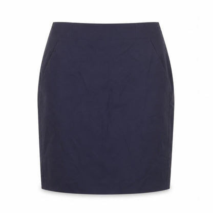 Hobbs NW3 Women Navy UK 8 Wool Pencil Knee Skirt Pockets