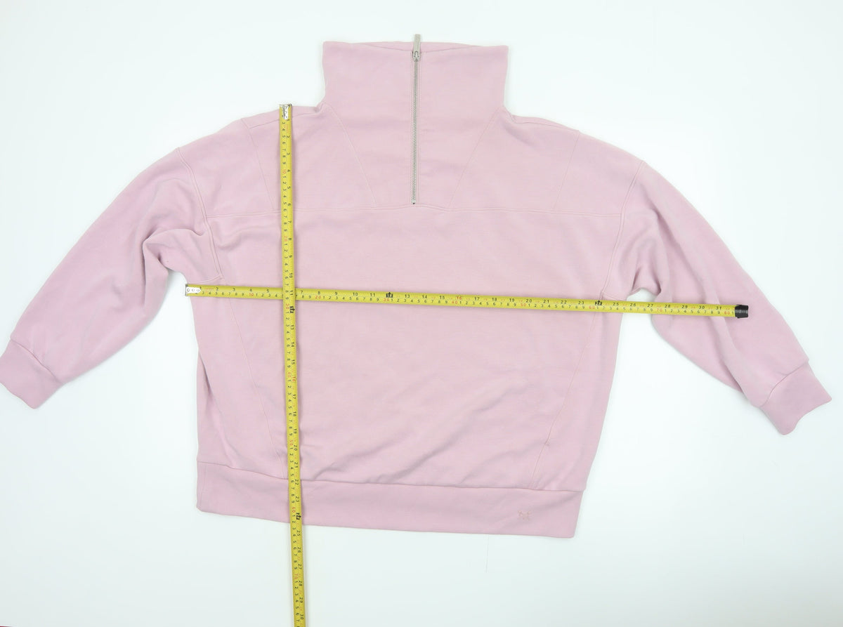 Crew Clothing Company Women Pink XL Pullover Half Zip Sweatshirt