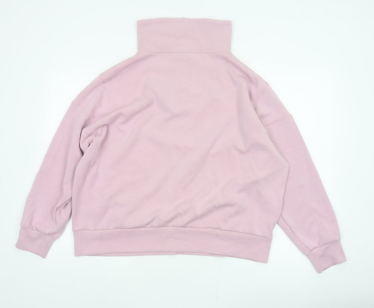 Crew Clothing Company Women Pink XL Pullover Half Zip Sweatshirt