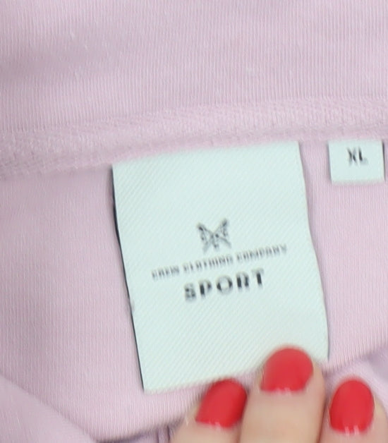 Crew Clothing Company Women Pink XL Pullover Half Zip Sweatshirt