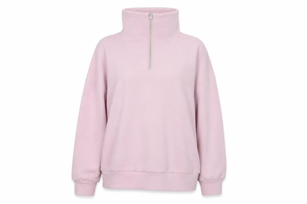 Crew Clothing Company Women Pink XL Pullover Half Zip Sweatshirt