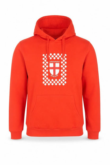 UEFA Euro 2024 Men’s Red L Pullover Hoodie England Football Graphic
