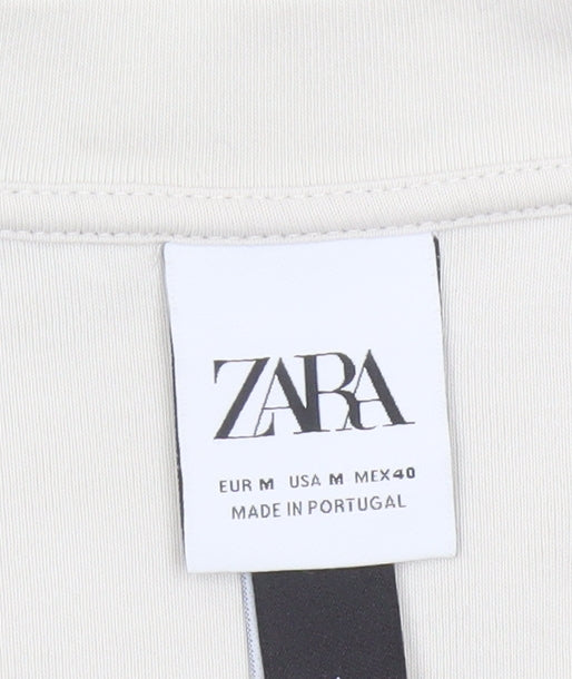 Zara Men Ivory M Pullover Sweatshirt Josef Albers Graphic Art Cotton