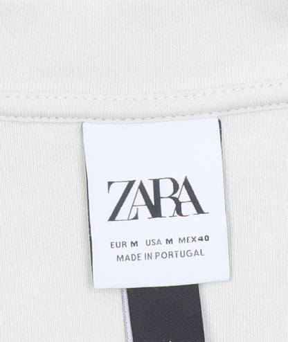 Zara Men Ivory M Pullover Sweatshirt Josef Albers Graphic Art Cotton